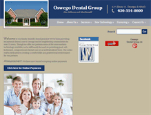 Tablet Screenshot of oswegodentist.com